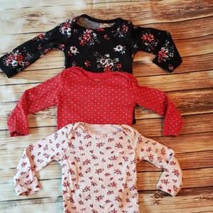 3 pc Long Sleeve Onesie Set